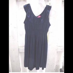 Long Blue Ruffle Sleeveless Simple Tank Halter Dress Girl SIZE 16